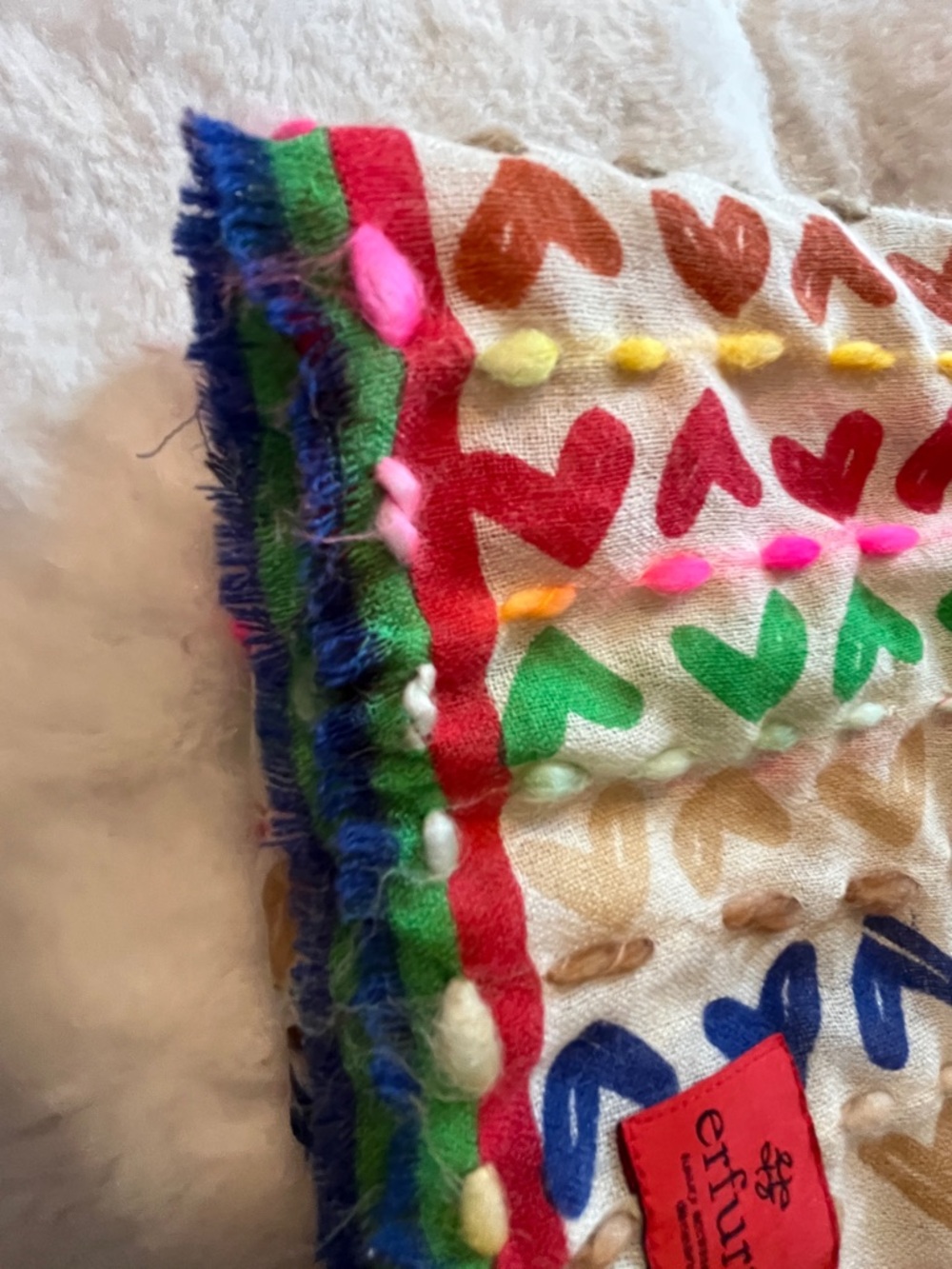 Anthropologie Erfurt Rainbow Wool Yarn Scarf - Picture 11 of 11
